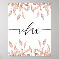 Écriture de détente Bain Peinture murale poster