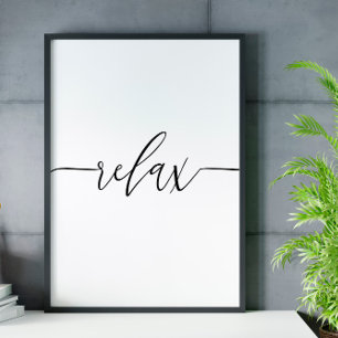 Écriture de détente Bain Peinture murale poster