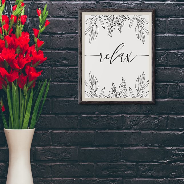 Écriture de détente Bain Peinture murale poster (Créateur téléchargé)
