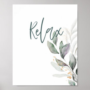 Écriture de détente Bain Peinture murale poster