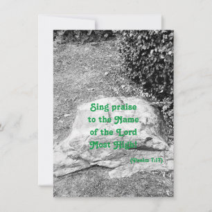 Écriture de la carte de voeux plat de louanges