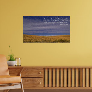 Écriture de la récolte Affiche inspirante