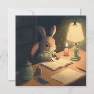 Écriture de lapin au bureau -