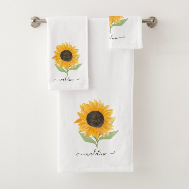 Écriture de nom personnalisée Tournesol rustique m (En situation)