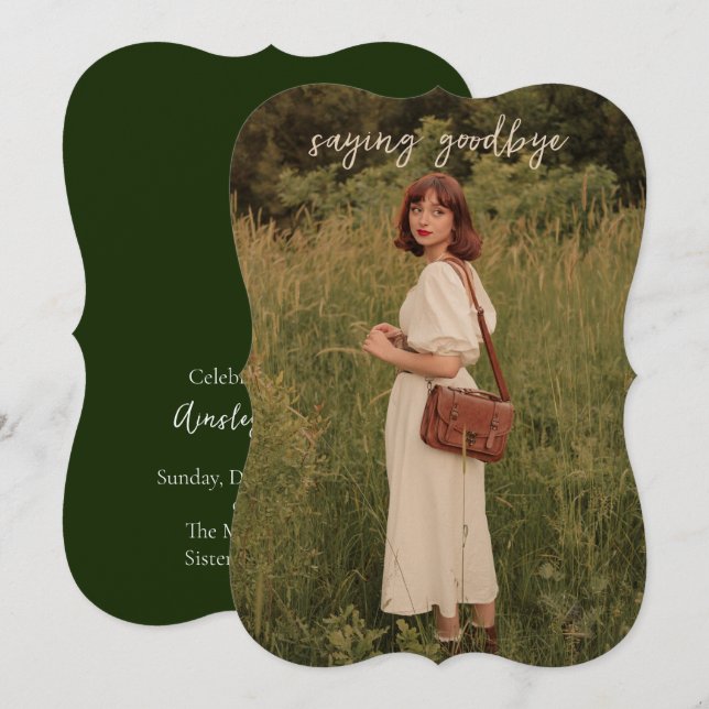 Écriture de script Enregistrer la date Invitation  (Devant / Derrière)