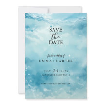 Écriture Élégante Sous-Marine Save the Date Aquare