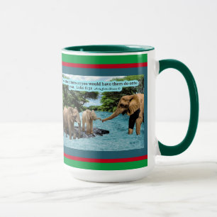 Écriture Eléphante de vacances Luc 6:31 Mug
