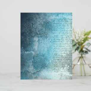 Écriture et texture bleues vintage