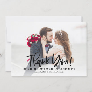 Ecriture Funky Editable Color Mariage Merci