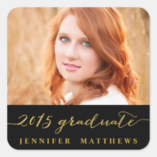 Écriture manuscrite Gold Glamor   Sticker photo Gr