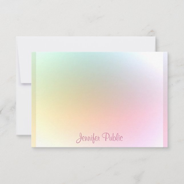 Écriture manuscrite Modèle colorée moderne Texte d (Devant)