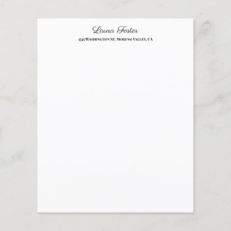 Écriture manuscrite noir blanc élégant minimaliste
