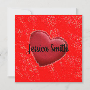 Écriture manuscrite Nom élégant Coeur rouge Amour