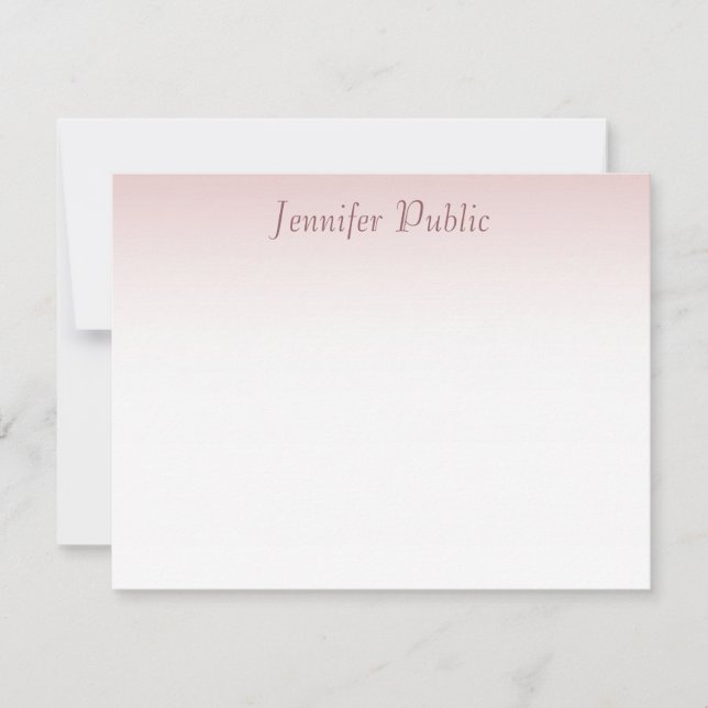 Écriture manuscrite Rose moderne Modèle de script (Devant)