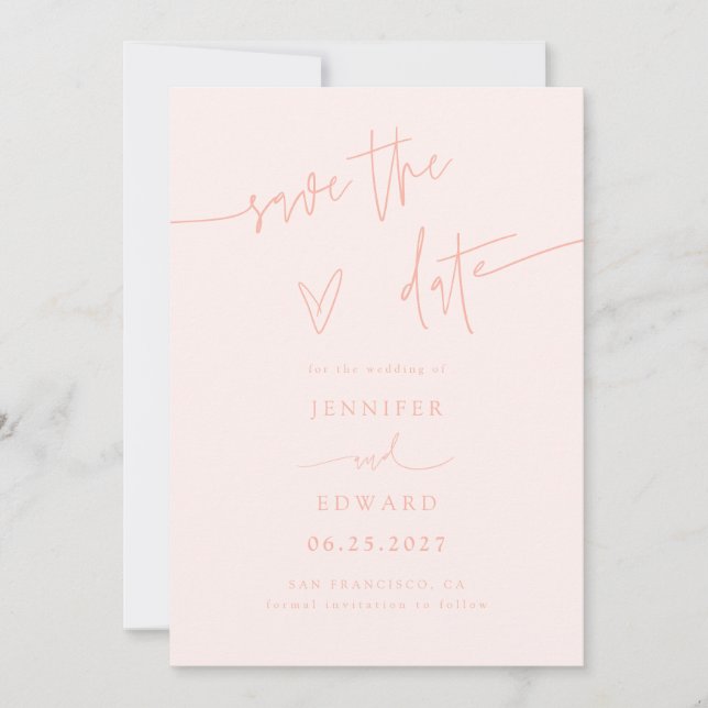 Écriture Manuscrite Script Mariage Save The Date P (Devant)