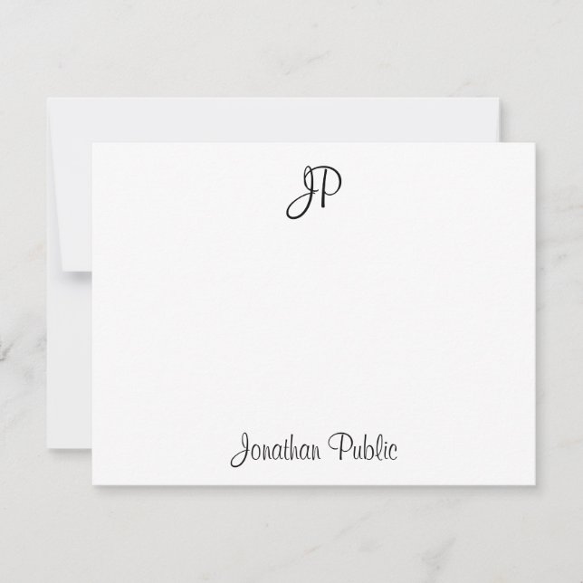 Écriture manuscrite Texte Monogramme Modèle classi (Devant)