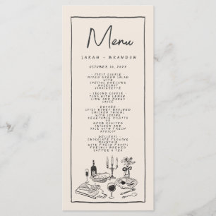 Écriture manuscrite Typographie Retro Mariage Menu