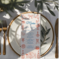 Écriture manuscrite Typographie Retro Mariage Menu