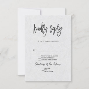 Écriture Mariage minimale moderne RSVP
