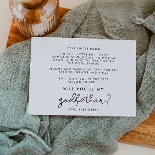 Écriture mignonne Serez-vous ma carte parrain