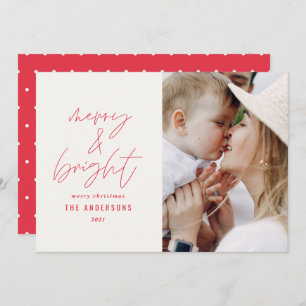 Écriture moderne 1 photo joyeux & Noël lumineux