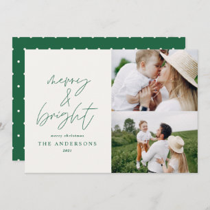 Écriture moderne 1 photo joyeux & Noël lumineux