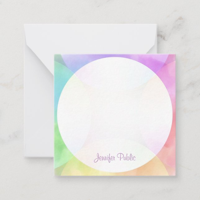 Écriture moderne Nom Script Monogramme Modèle (Devant)