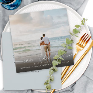 Écriture Moderne Photo Mariage Save The Date