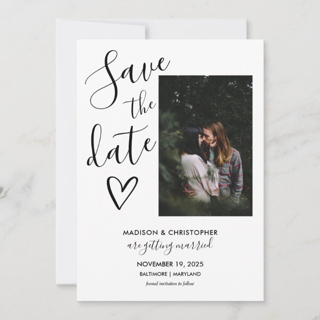 Écriture Moderne Save The Date (Devant)