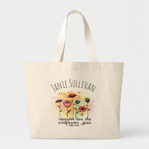 Écriture Nom floral Grand Sac fourre-tout