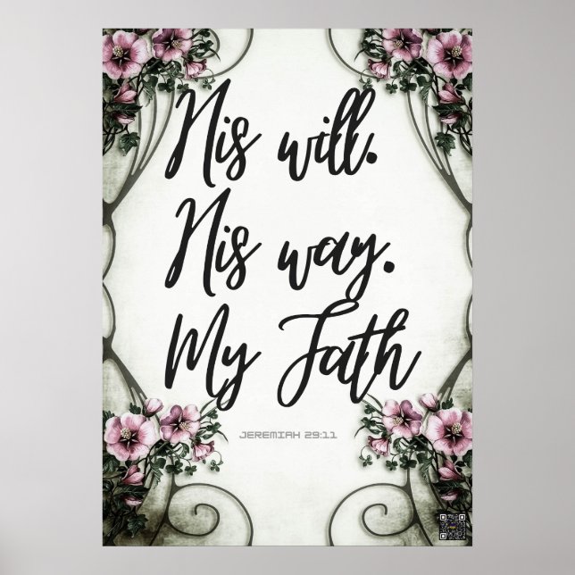 Ecriture Poster Jeremiah 29:11 (Devant)