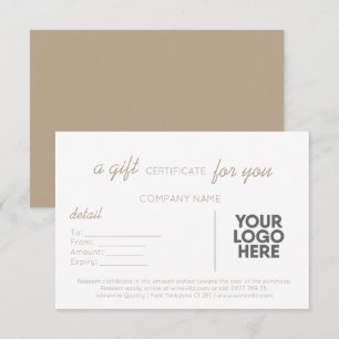 Écriture Simple Taupe Cadeau Professionnel Avec Lo