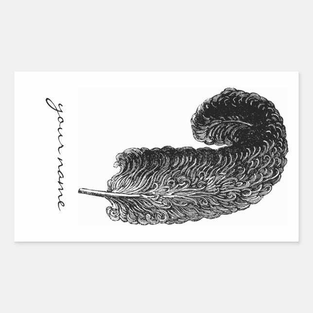 Écriture Stickers Plaque de plume (Devant)