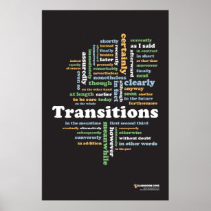 Écriture Transitions 24" x 36" Poster en classe