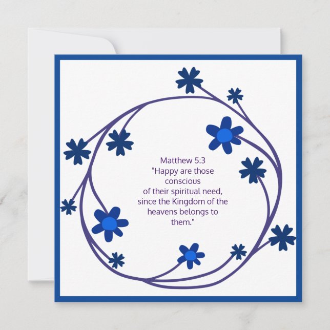 Écriture Verse Message spirituel Royaume (Devant)