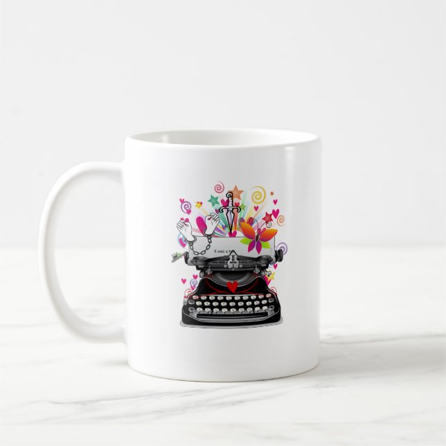 Écrivain au travail Mug NANOWRIMO (Gauche)