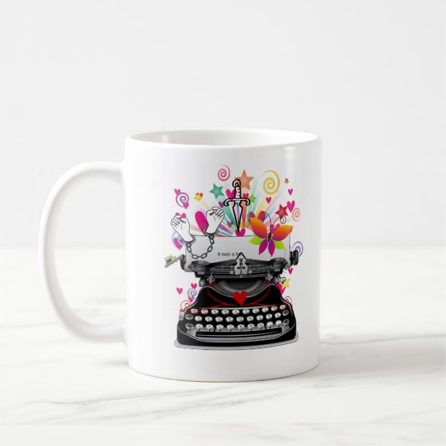 Écrivain au travail Mug NANOWRIMO (Gauche)