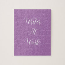 Écrivain au travail Puzzle violet