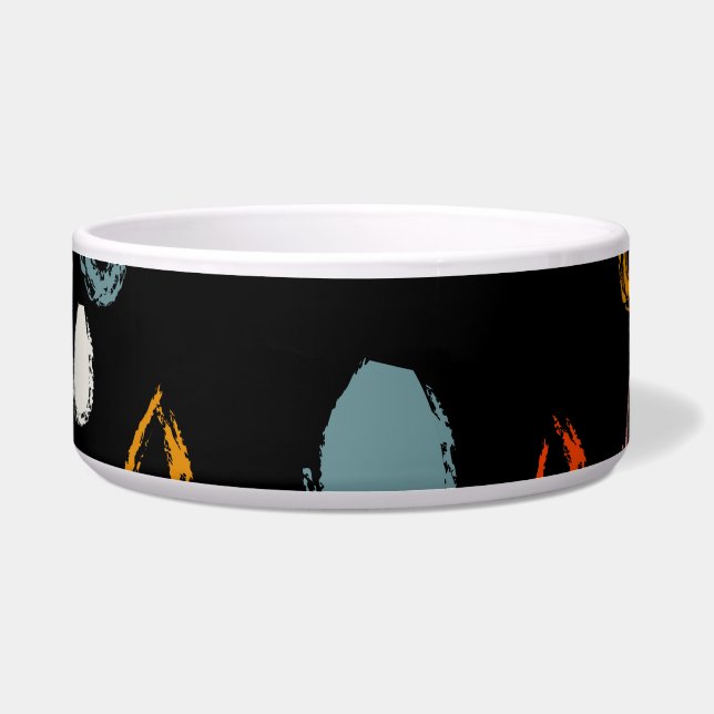 Écuelle Abstraite goutte de pluie boho, doodle tribal. (Devant)