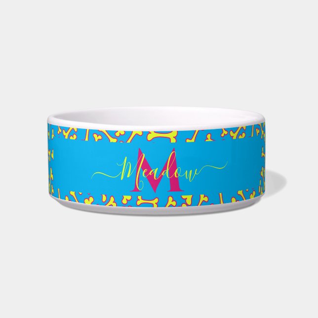 Écuelle Accessoires de compagnie personnalisés Monogramme  (Devant)