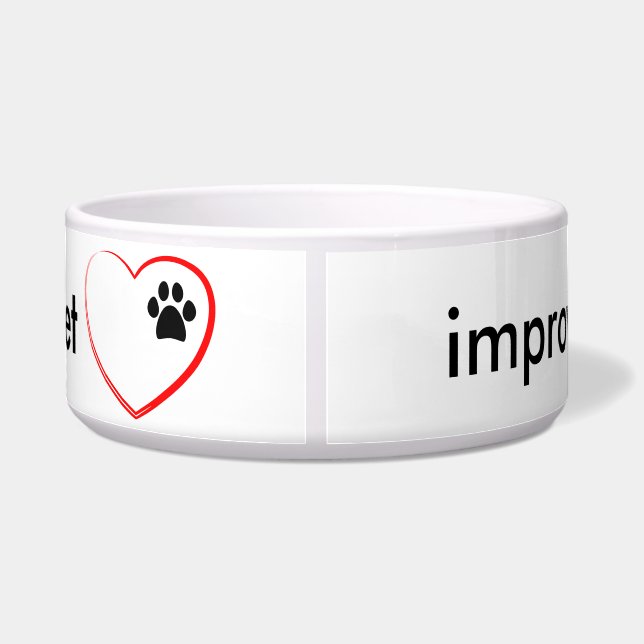Écuelle Adoption d'animal familier (Dos)