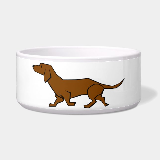 Écuelle Adorable Dachshund Pet Bowl - Jouer Vector Art (Devant)