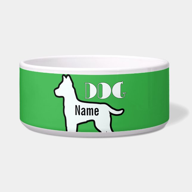 Écuelle Ajouter nom de chien Green Pet (Devant)