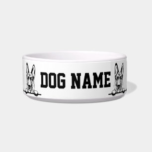 Écuelle Ajouter un nom, German Shepherd tout autour