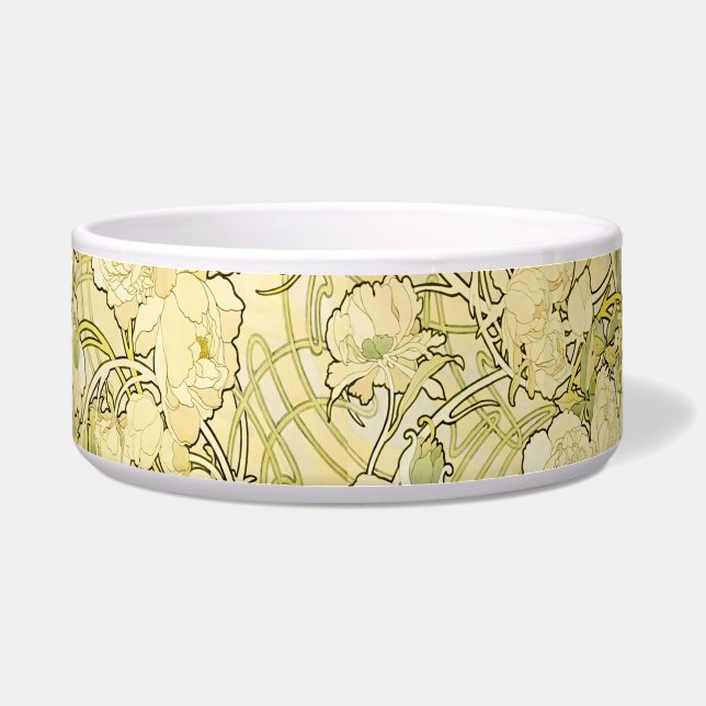 Écuelle Alfonse Mucha Art Nouveau Peonies Botanical Art (Devant)