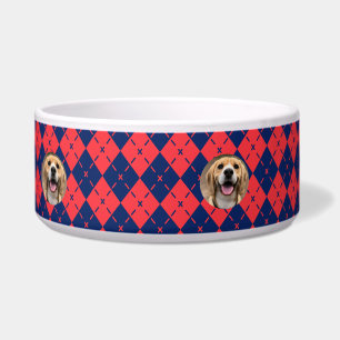 Écuelle Alimentation de chien moderne Customisé Monogramme