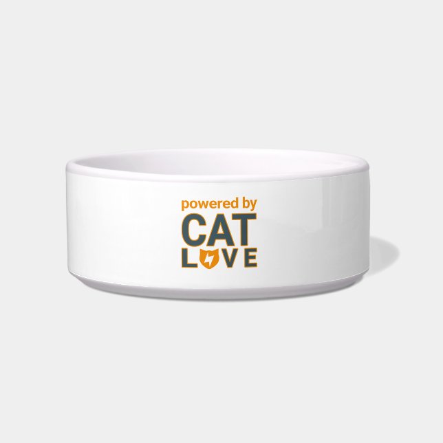 Écuelle Alimenté par l'amour des chats (Devant)