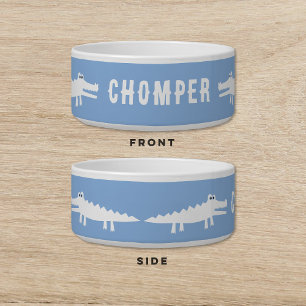 Écuelle Alligator blanc animal de chat de chien bleu