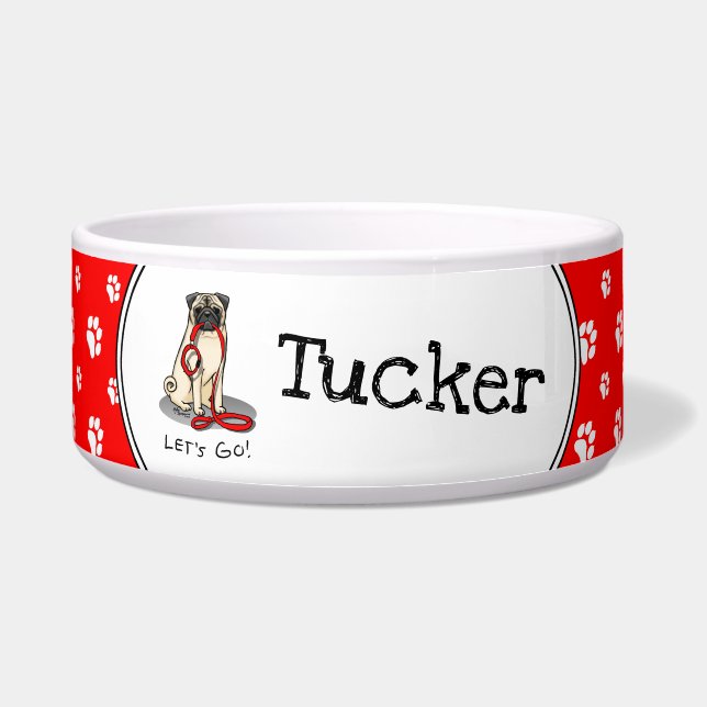 Écuelle Allons-y ! (marcher) Chien Carlin (pâle) Lèc mou (Devant)