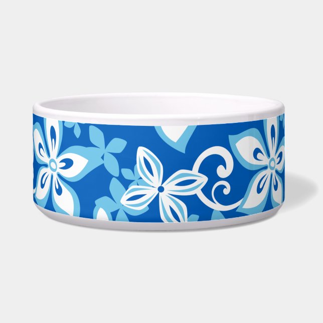 Écuelle ALOHA HAWAII (BLUES) Ceramic Pet Bowl (Devant)